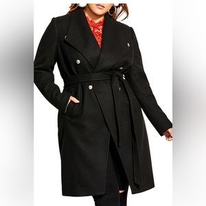NWT City Chic Belted Trench Coat